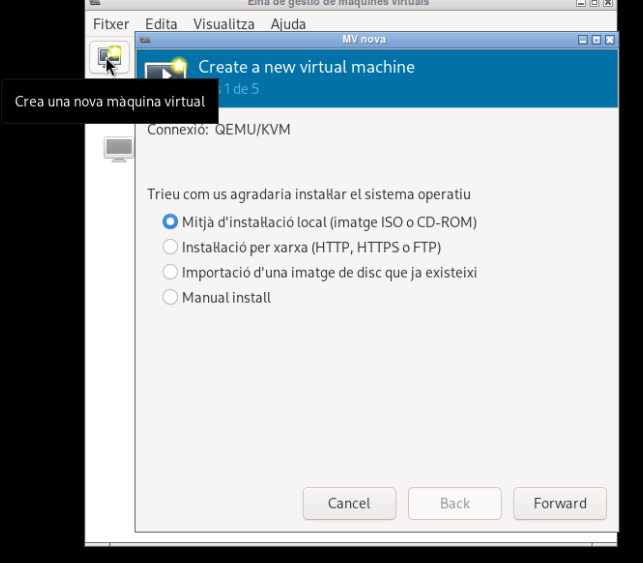 Figure 2: Imatge de Virt-manager 2